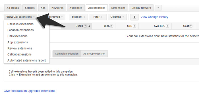 Google Analytic Pay Per Click extentions