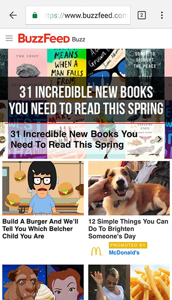 buzzfeed mobile website