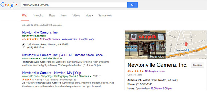 Newtonville Camera on yelp